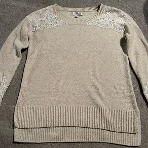 Lauren Conrad Runway Sweater with lace detailing